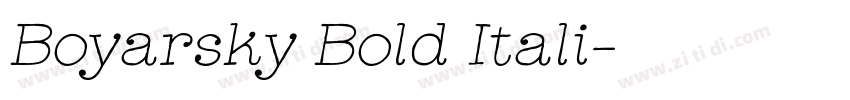 Boyarsky Bold Itali字体转换